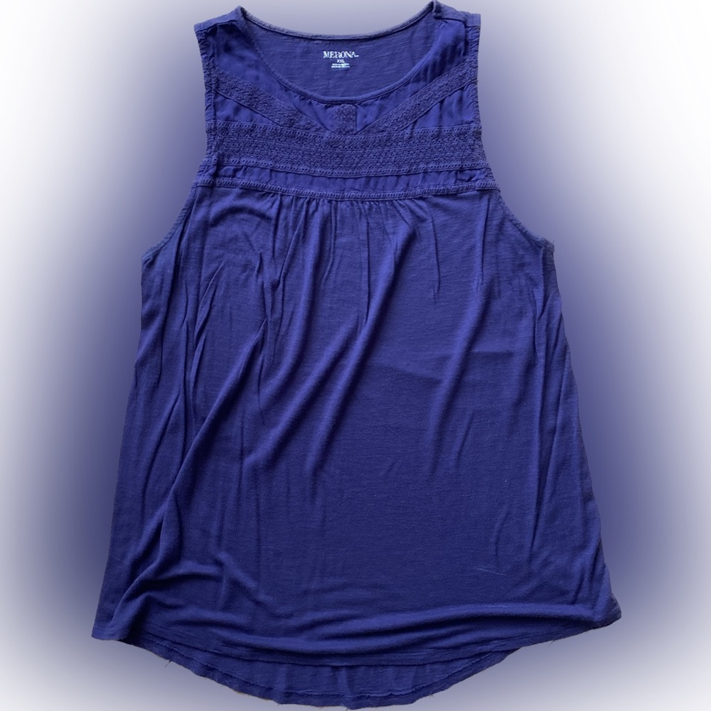 🍂CLEAROUT Purple Lace Embroidered Tank - Picture 1 of 10